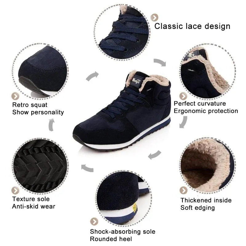 OCW Orthopedic Shoes For Men Comfortable Warm Fur Line Walking Shoes