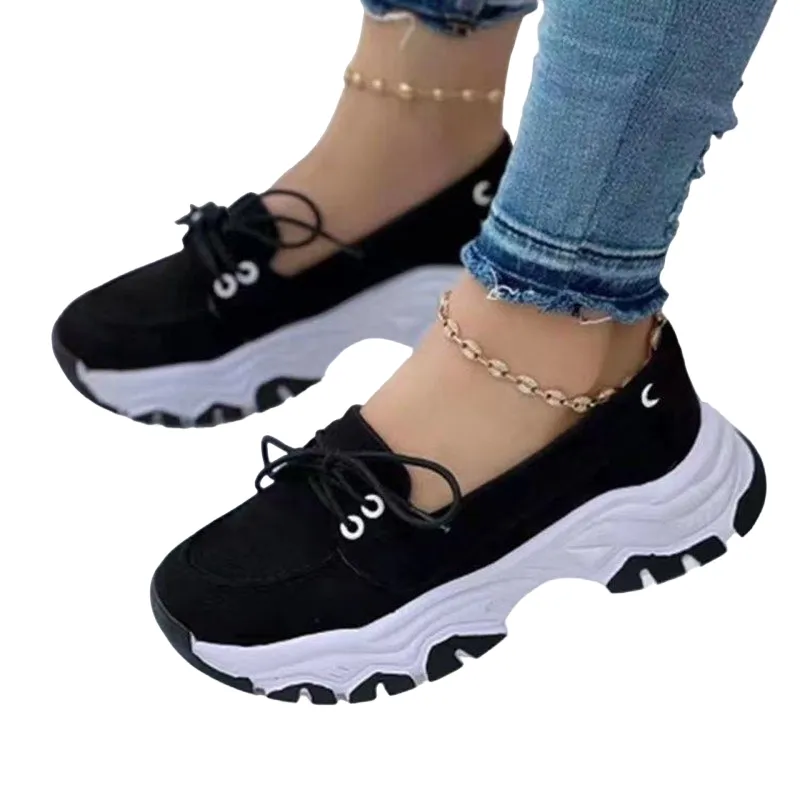 OCW Women Orthopedic Shoes Breathable Low-top Slip-on Platform Sneakers Canvas Chic Ladies