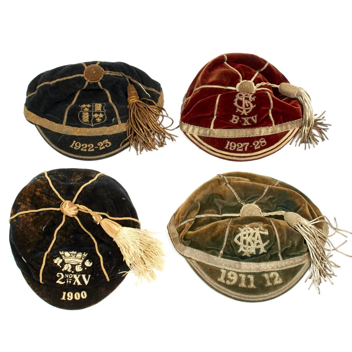 Original English Vintage Velvet Rugby Cap Collection