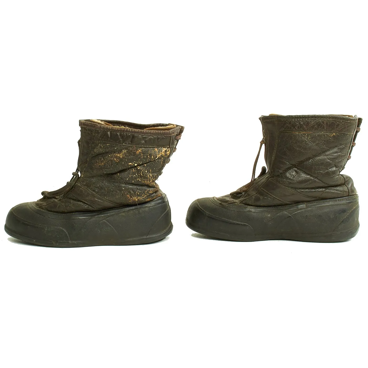 Original U.S. WWII Navy Pilot Winter Flying Boots M380B by Hood - Size Large