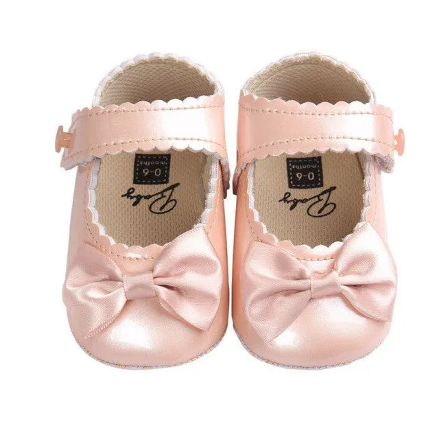 PU Leather Baby Shoes Newborn Infants Crib Soft Shoes Sneakers First Walker 0-18M