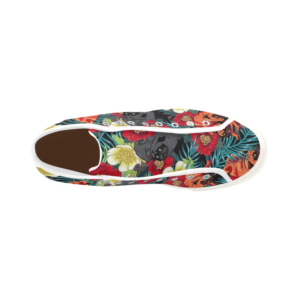 pug flower Vancouver H Men's Canvas Shoes