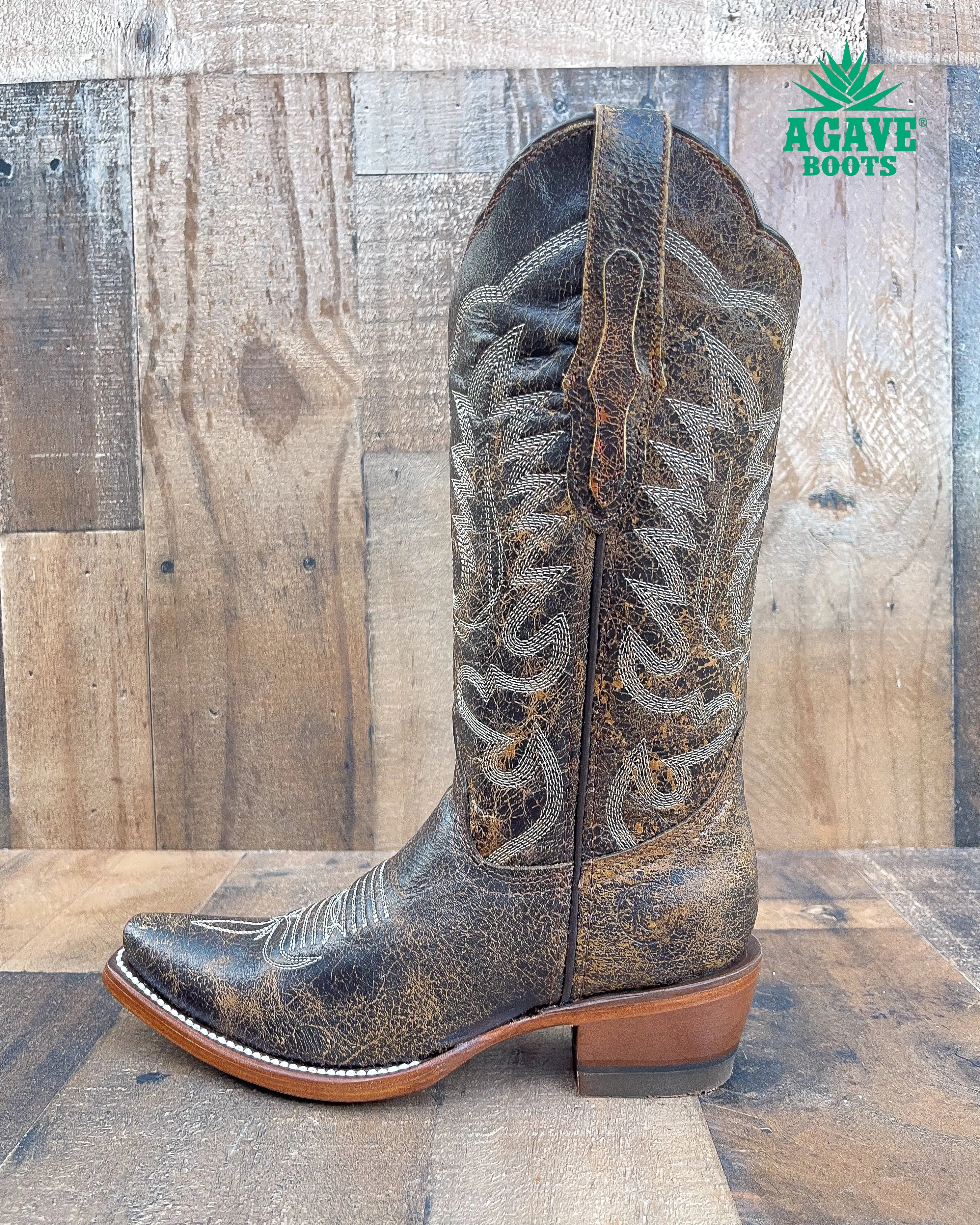 "JAYLIN" BROWN | WOMEN SNIP TOE BOOTS