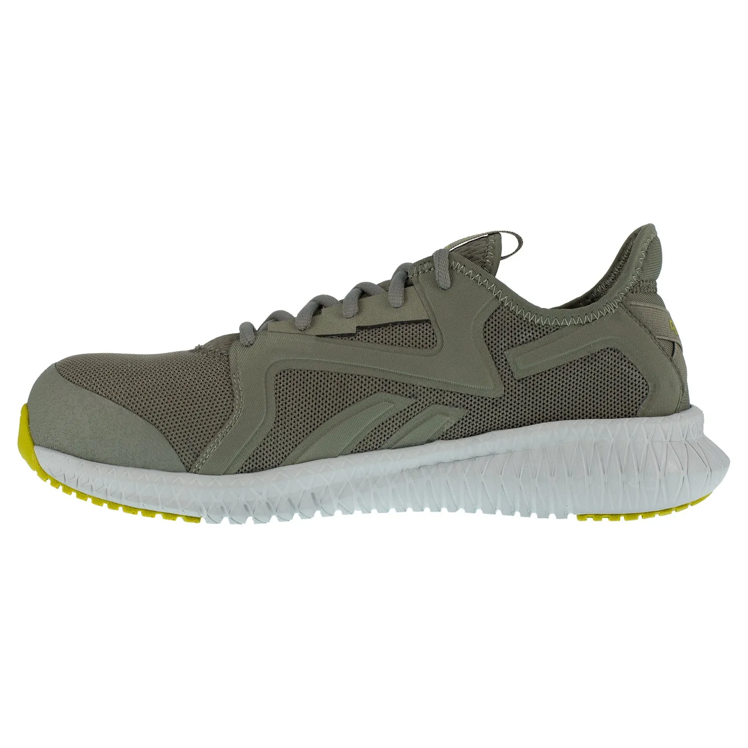 Reebok Mens Lime/Grey Textile Work Shoes Flexagon Athletic CT EH