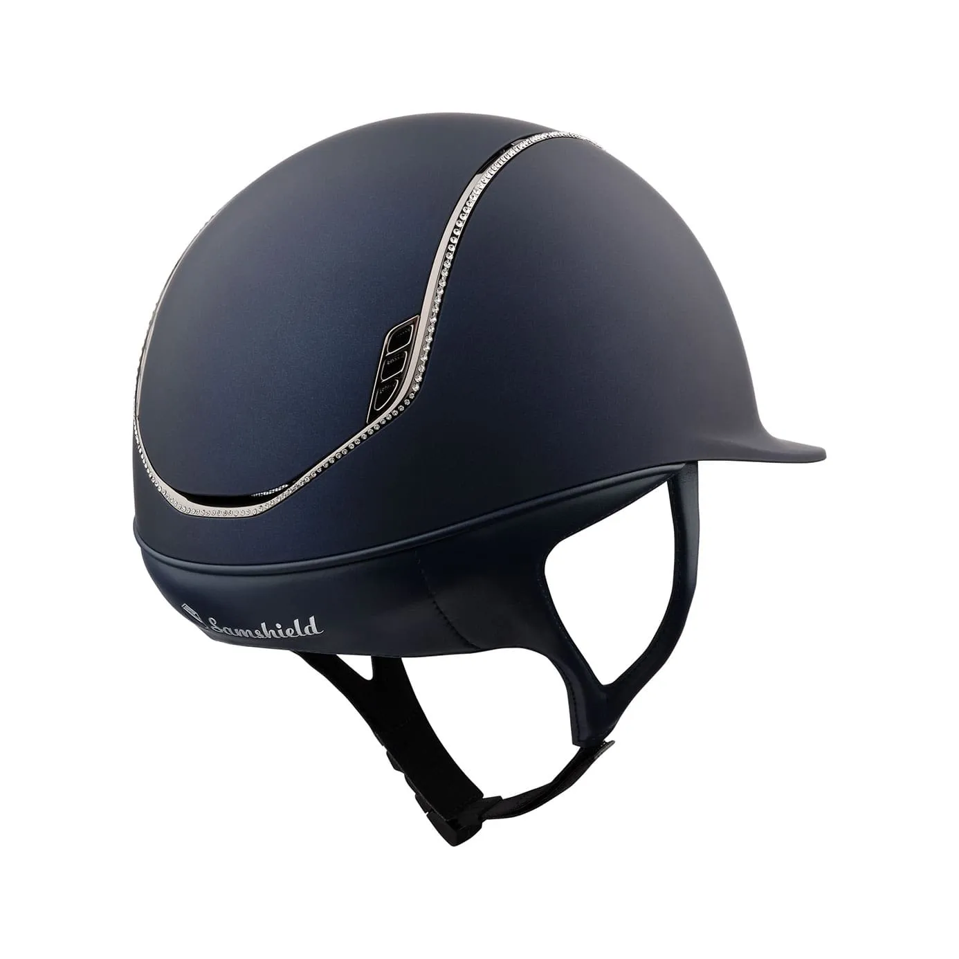 Samshield V2 Navy Shadowmatt Riding Hat with 300 Crystals