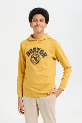 Senior Boys Mustard Hooded Sweatshirt