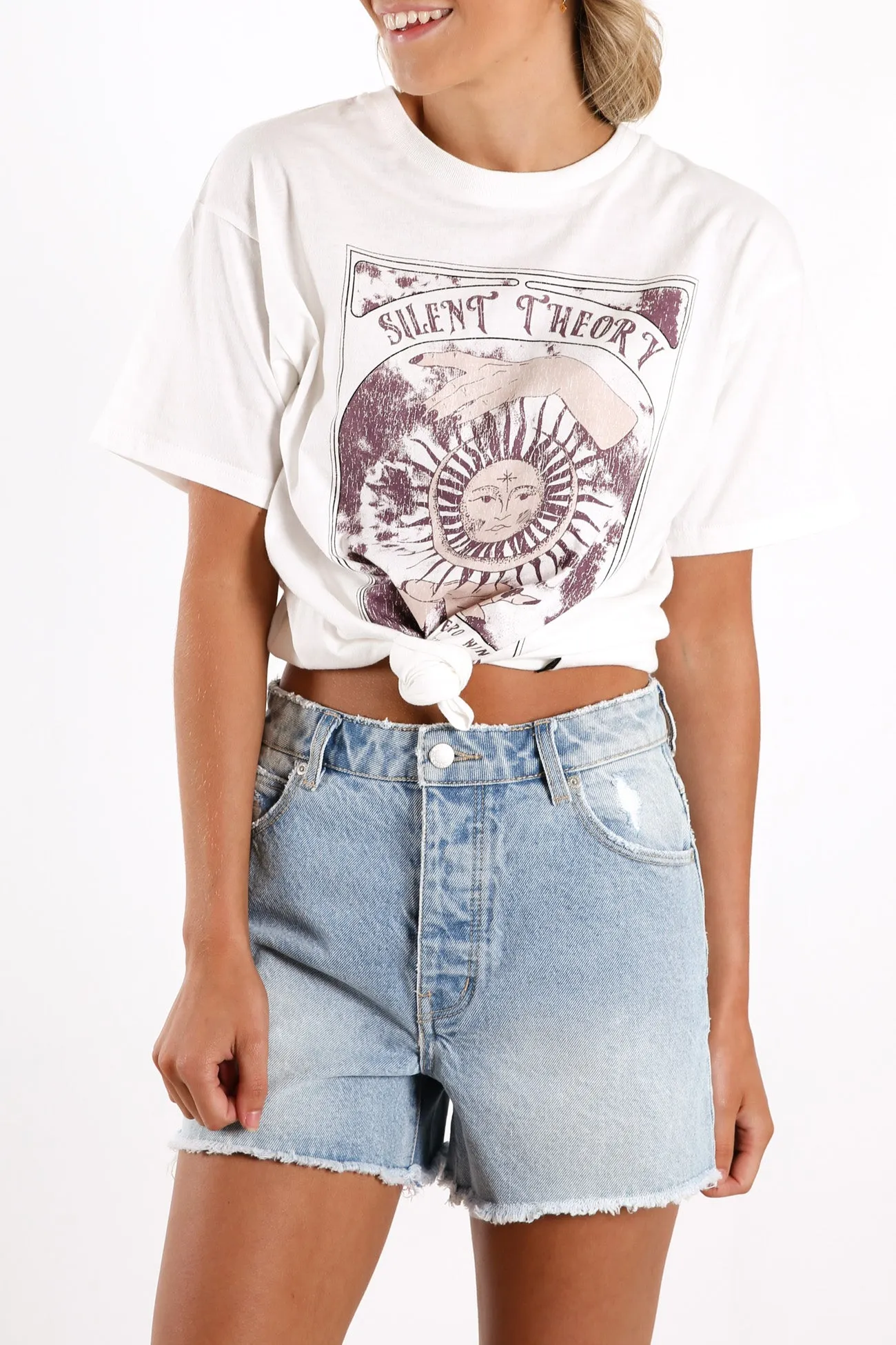 Stay Tie Tee Vintage White