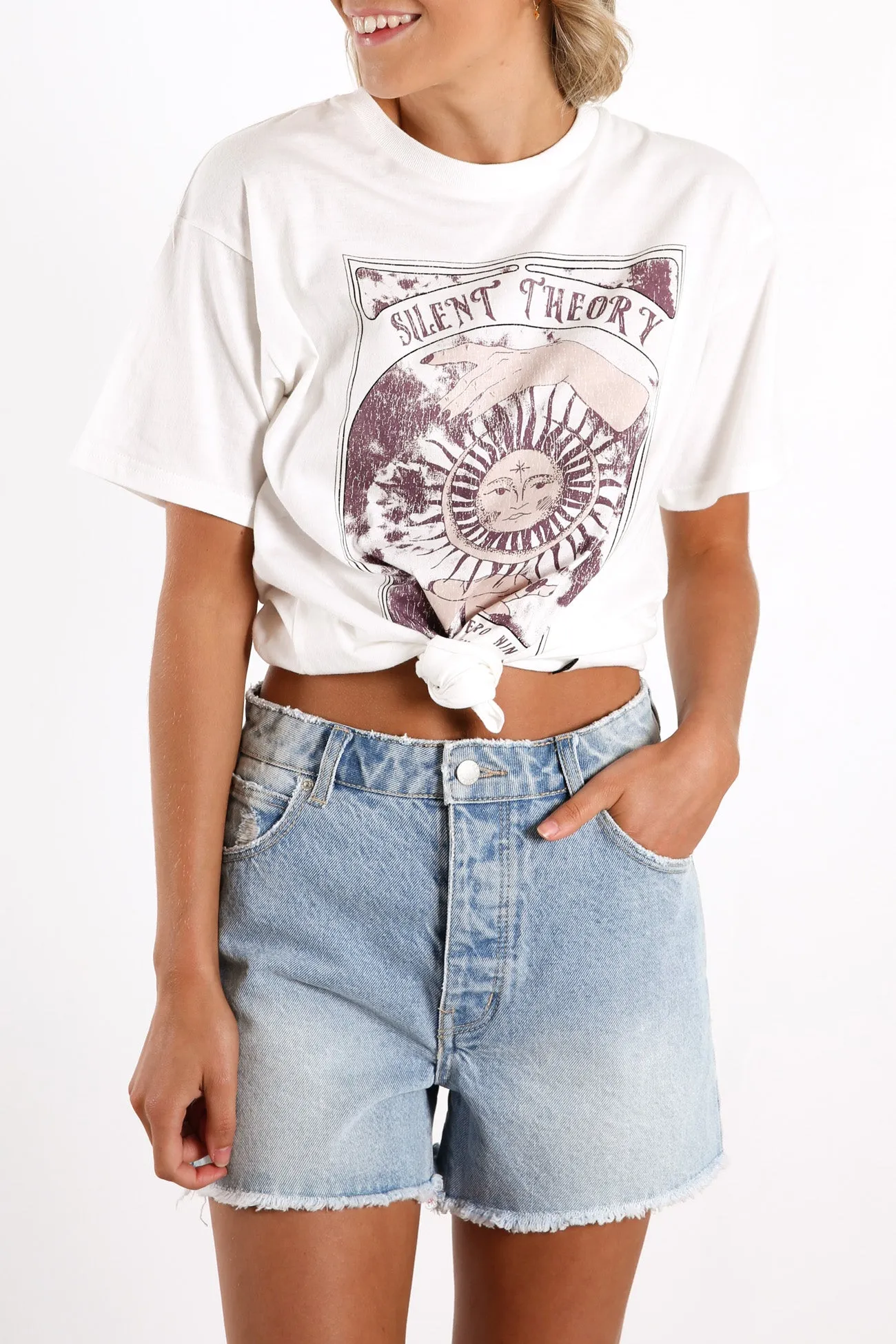 Stay Tie Tee Vintage White