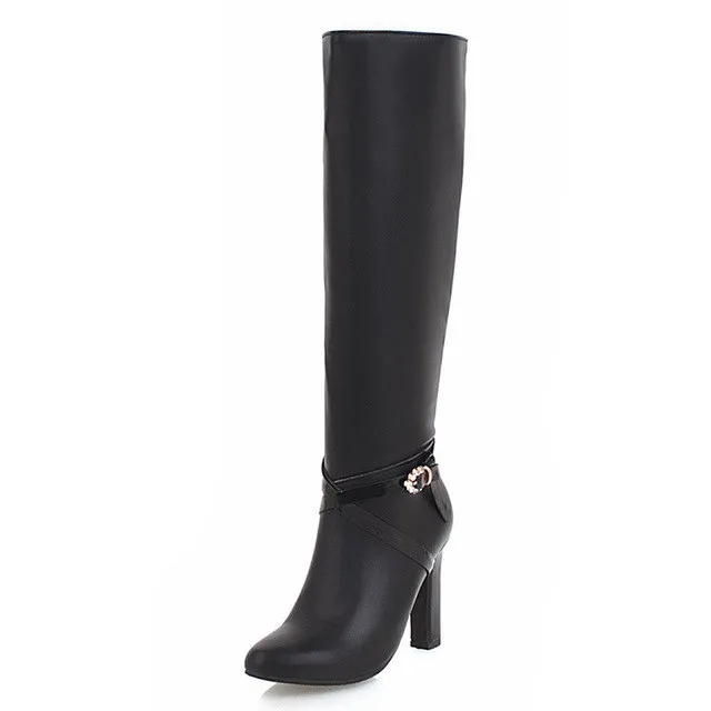 Women knee-highH igh Heels Winter Boots