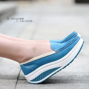 Women leather shoes female wholesale flats shoes girl casual comfort low heels flat loafers nurse shoes