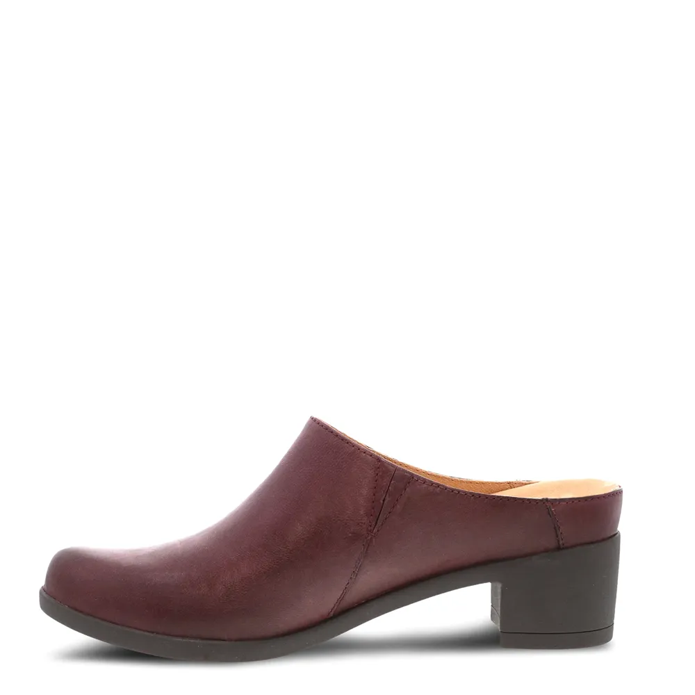 Women's Dansko Carrie Color: Wine Burnished Nubuck