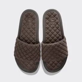 Women's Vegan Suede Lusso Slide Chocolate