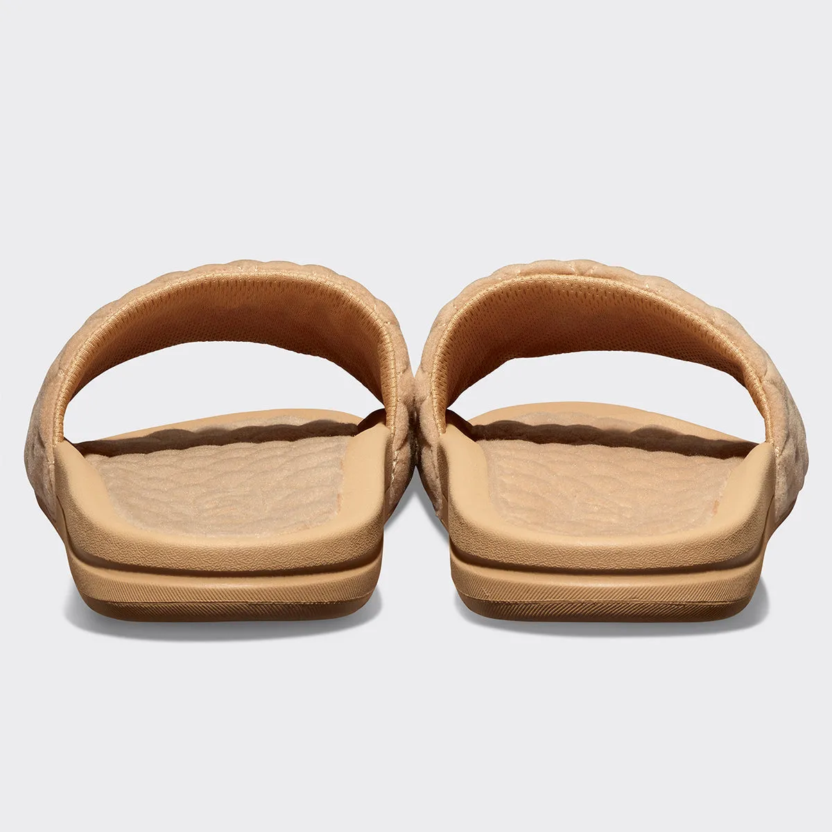 Women's Vegan Suede Lusso Slide Tan