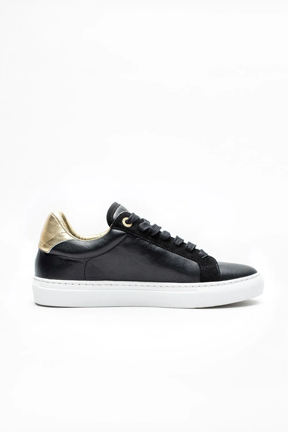 Zadig & Voltaire - ZV1747 Black Gold Leather Sneakers